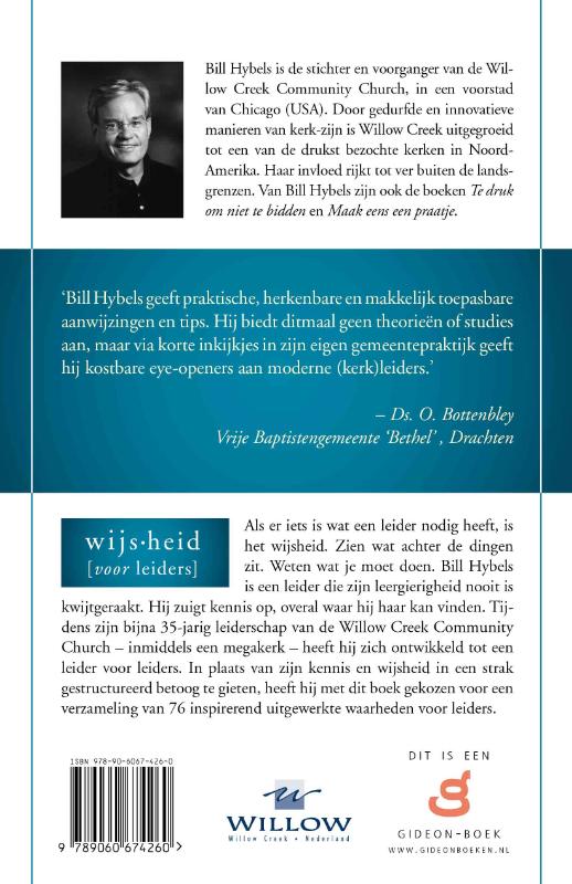 Productafbeelding: achterkant van Wijsheid voor leiders