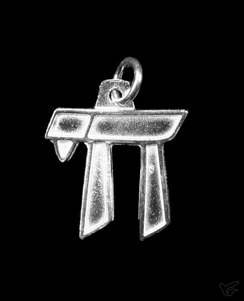 Productafbeelding: voorkant van Hanger zilver chai groot