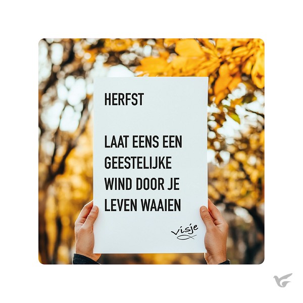 Productafbeelding: voorkant van Visje bordje Herfst