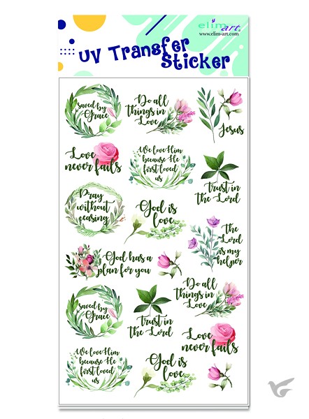 Productafbeelding: voorkant van UV Stickers Floral Series