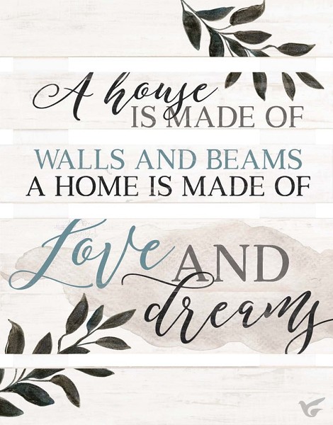 Productafbeelding: voorkant van A home is made of love & dreams - Pallet