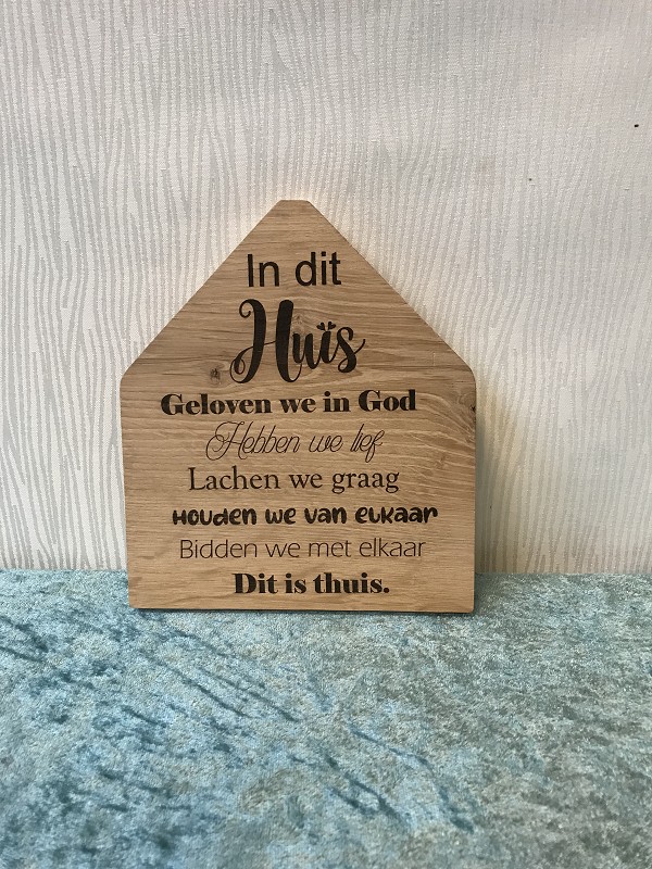 Productafbeelding: voorkant van Homedecor/coaster In dit huis