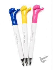 Productafbeelding: voorkant van Thumbs up pen God loves you assorted