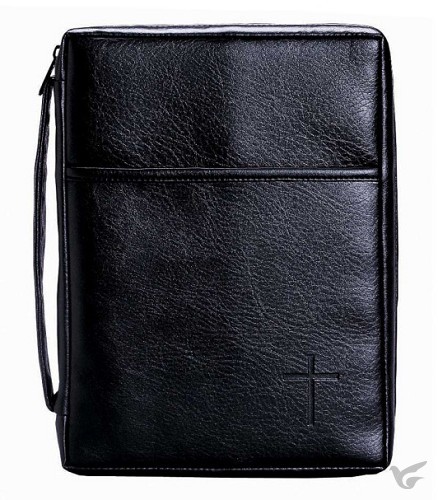 Productafbeelding: voorkant van Biblecover Soft Vinyl Black Medium