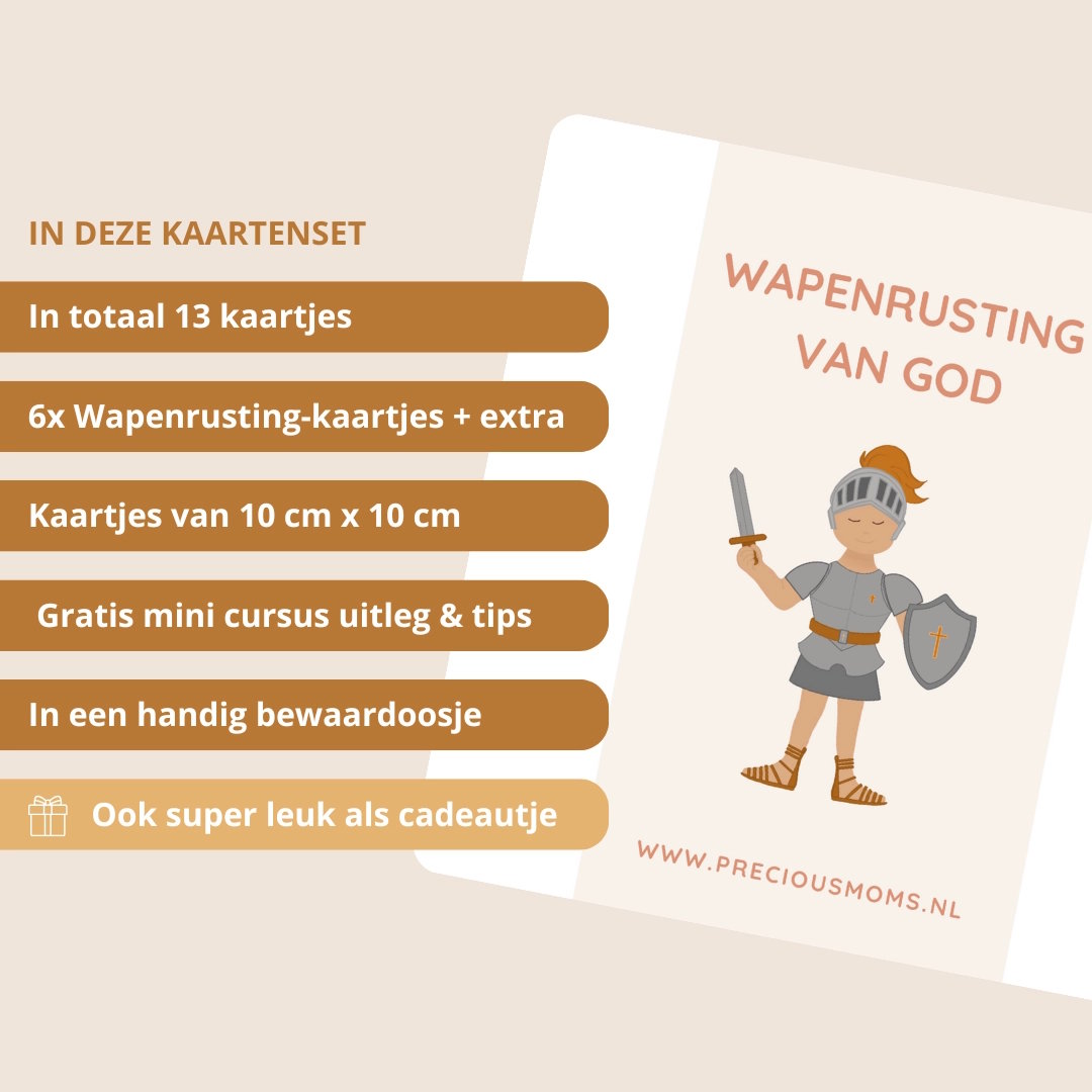 Productafbeelding: achterkant van Wapenrusting van God kaartenset