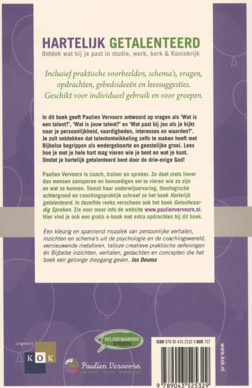 Productafbeelding: achterkant van Hartelijk getalenteerd