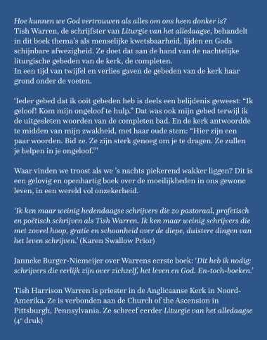 Productafbeelding: achterkant van Bidden in de nacht