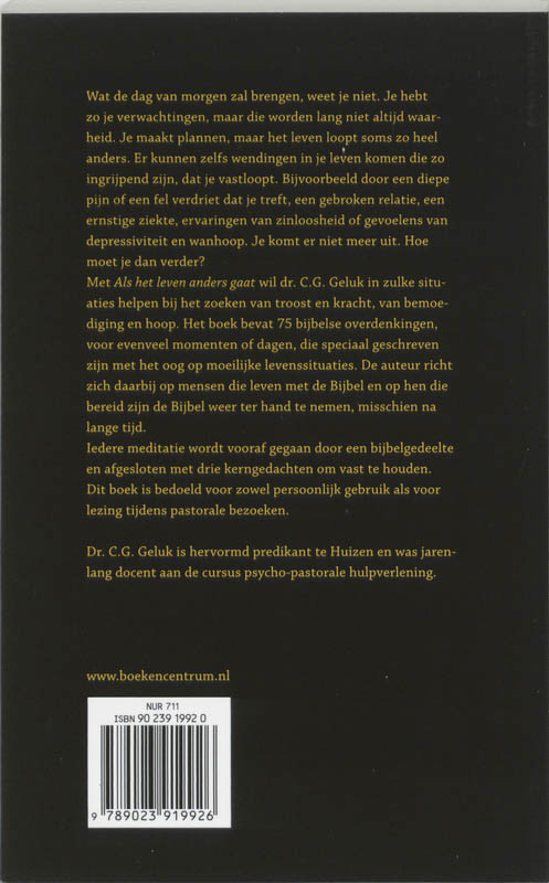 Productafbeelding: achterkant van Als het leven anders gaat