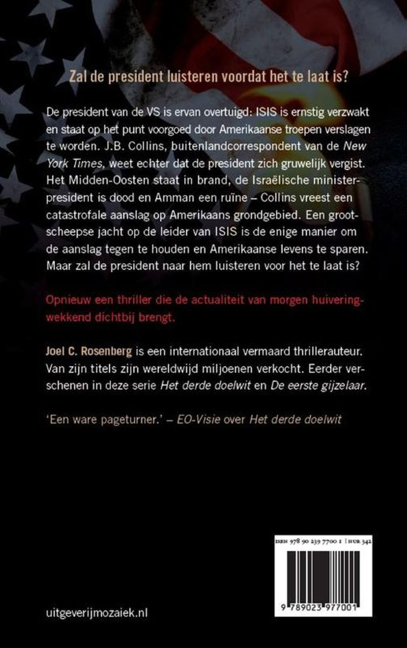 Productafbeelding: achterkant van Laatste waarschuwing