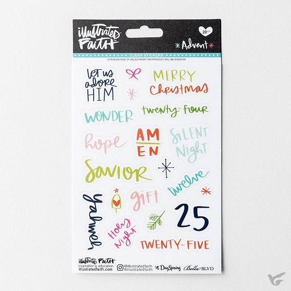 Productafbeelding: voorkant van Advent - Clear stickers
