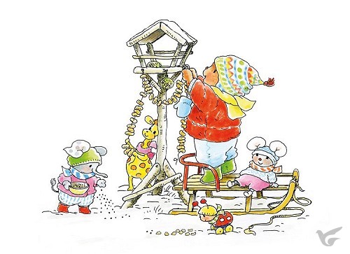 Productafbeelding: voorkant van Ansichtkaart 15x10,5 vogelhuisje