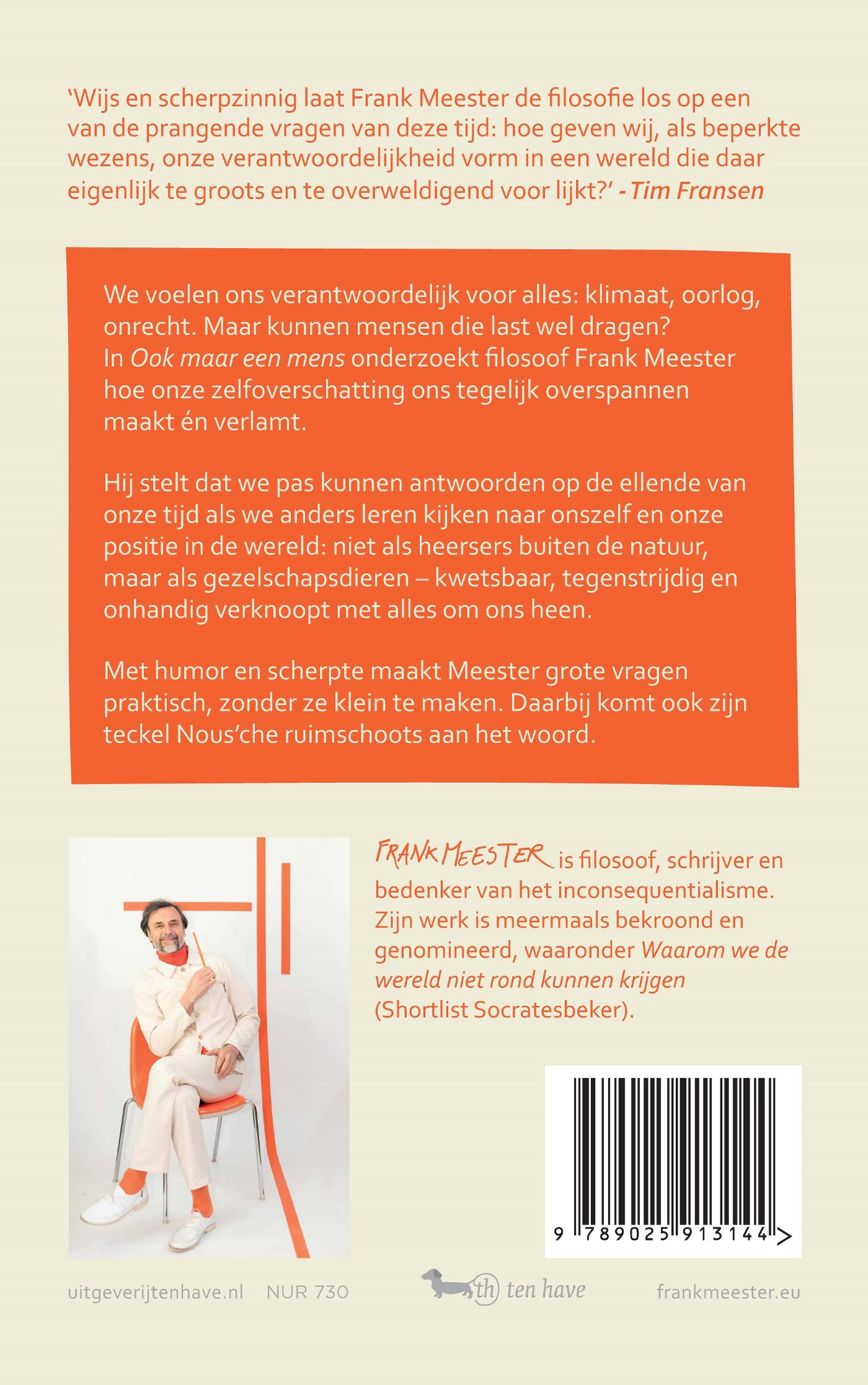 Productafbeelding: achterkant van Ook maar een mens