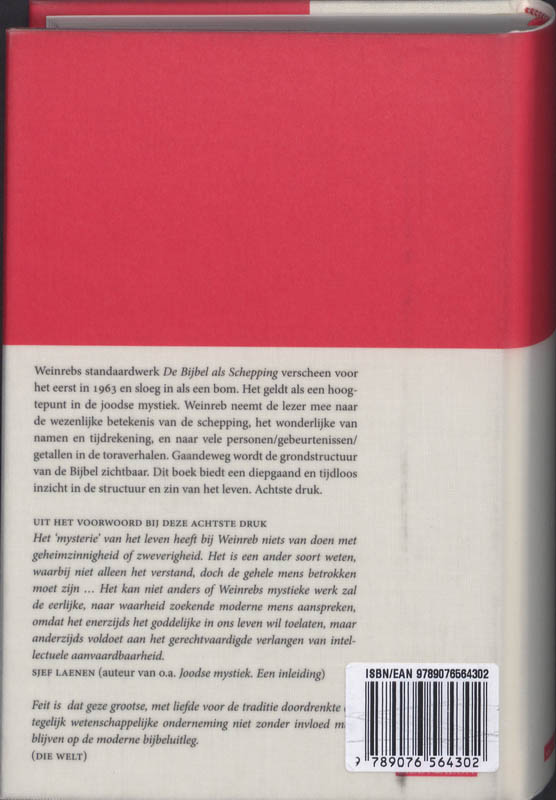 Productafbeelding: achterkant van De bijbel als schepping