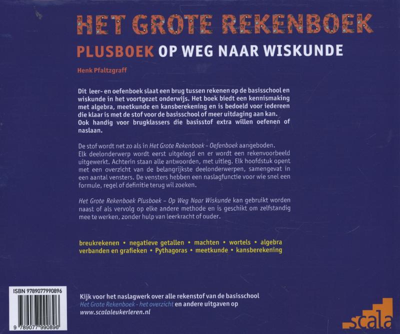 Productafbeelding: achterkant van Het grote rekenboek plusboek