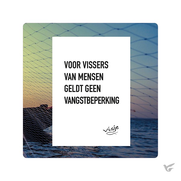 Productafbeelding: voorkant van Visje bordje Vissers van mensen