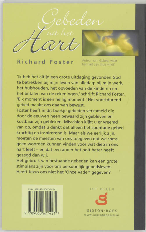 Productafbeelding: achterkant van Gebeden uit het hart