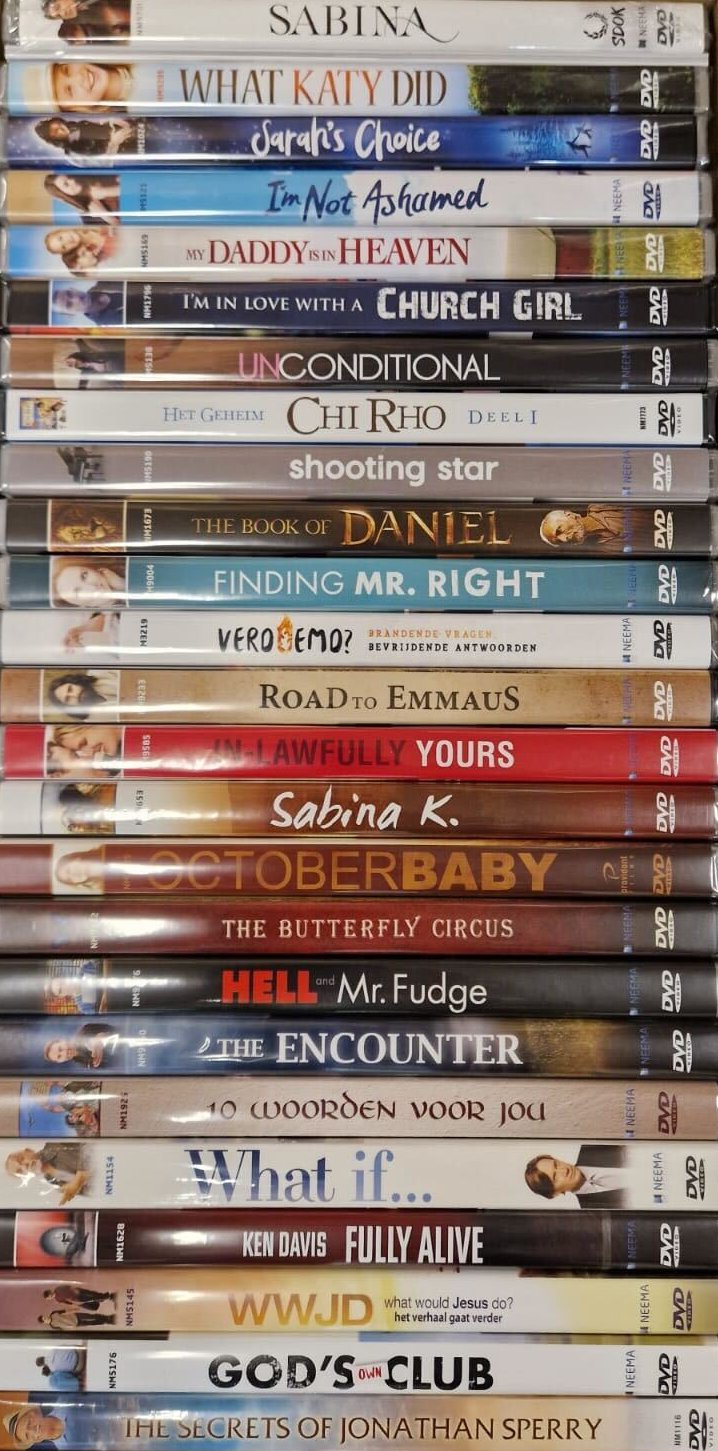 Productafbeelding: voorkant van Boxset 1: Christelijke speelfilms - Nieuw (25 DVD-set - NEEMA)