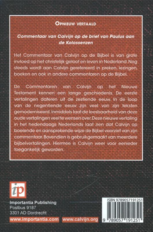 Productafbeelding: achterkant van De brief van Paulus aan de kolossenzen