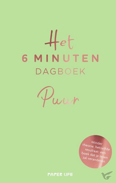 Productafbeelding: voorkant van 6 minuten dagboek Puur