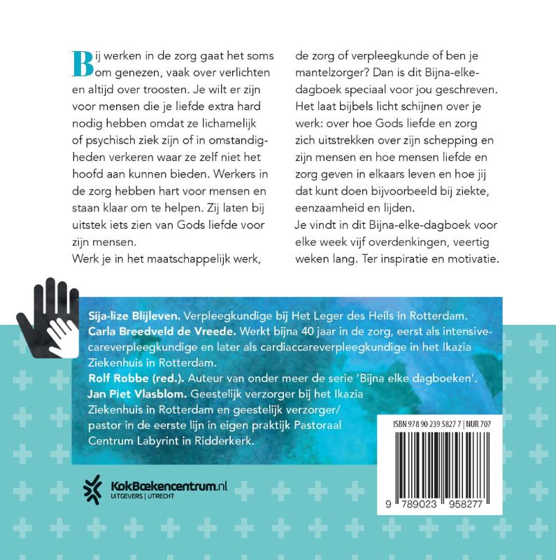 Productafbeelding: achterkant van Bijna-elke-dagboek voor zorgverleners