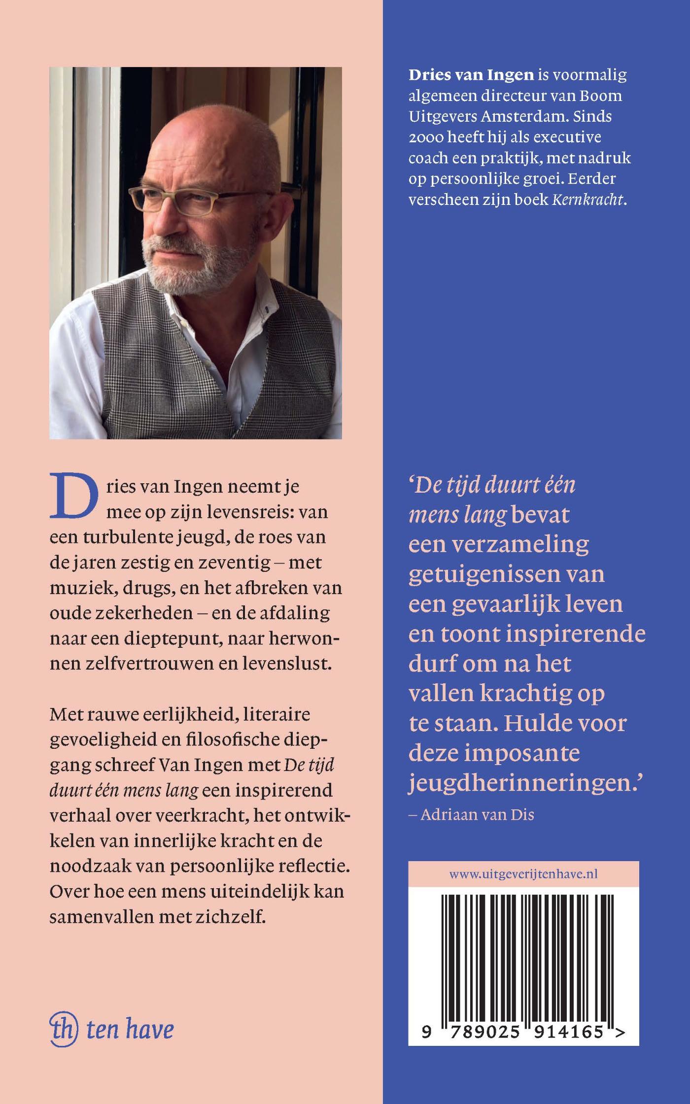 Productafbeelding: achterkant van De tijd duurt één mens lang