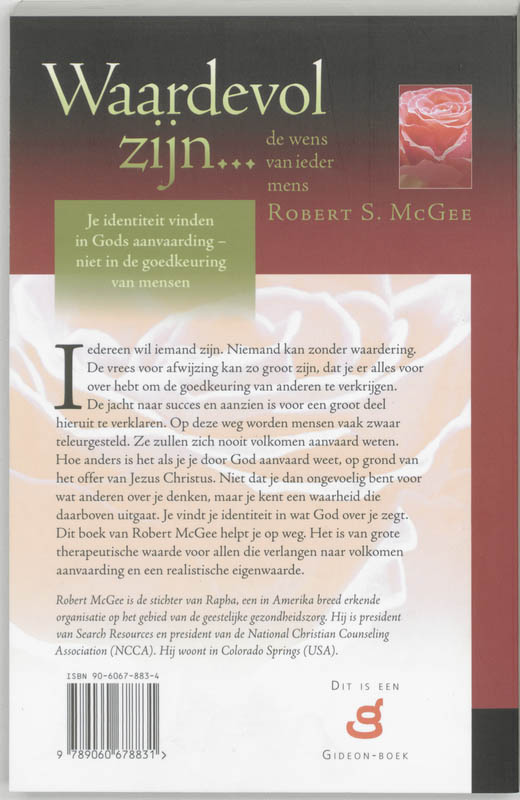 Productafbeelding: achterkant van Waardevol zijn ... de wens van ieder mens