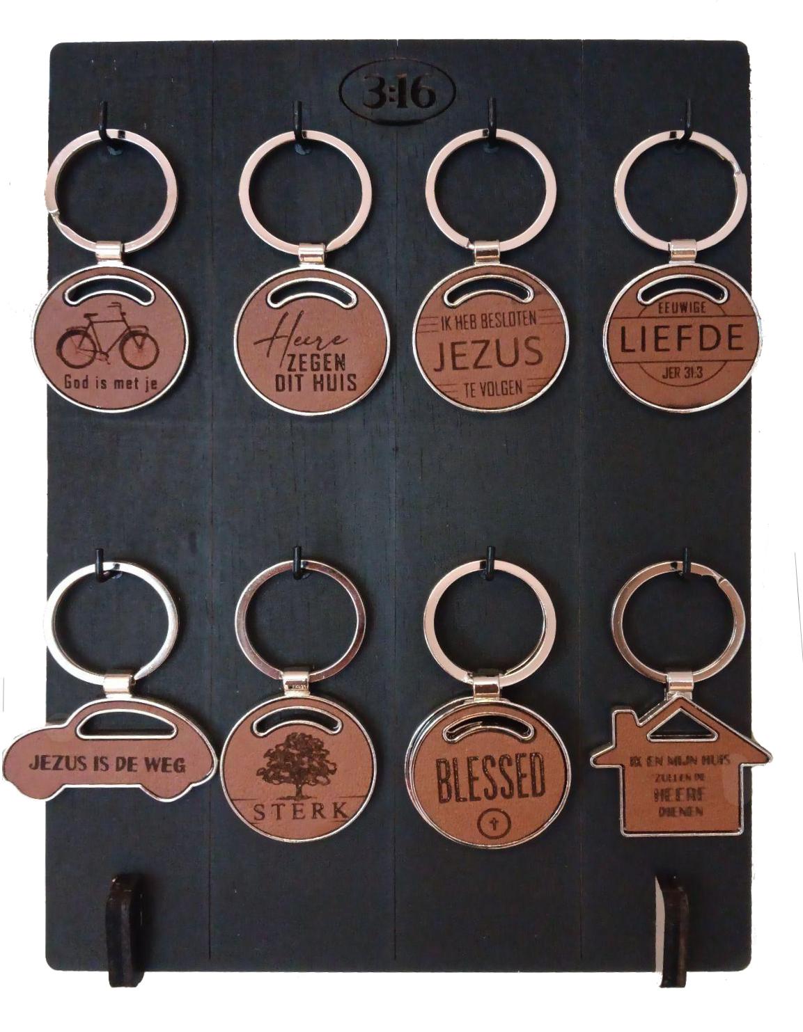 Productafbeelding: voorkant van Display 8x4 Metal sleutelhangers