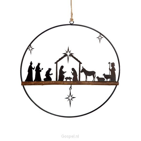 Productafbeelding: voorkant van Metalen hanger 30cm Dia Kribbe