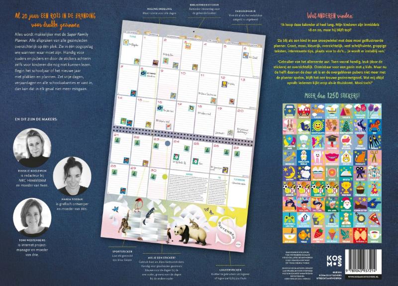 Productafbeelding: achterkant van De handigste Super Family Planner 2026