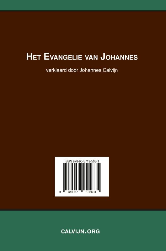 Productafbeelding: achterkant van Het Evangelie van Johannes verklaard