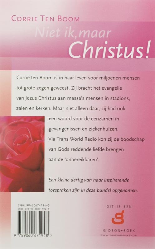 Productafbeelding: achterkant van Niet ik, maar Christus