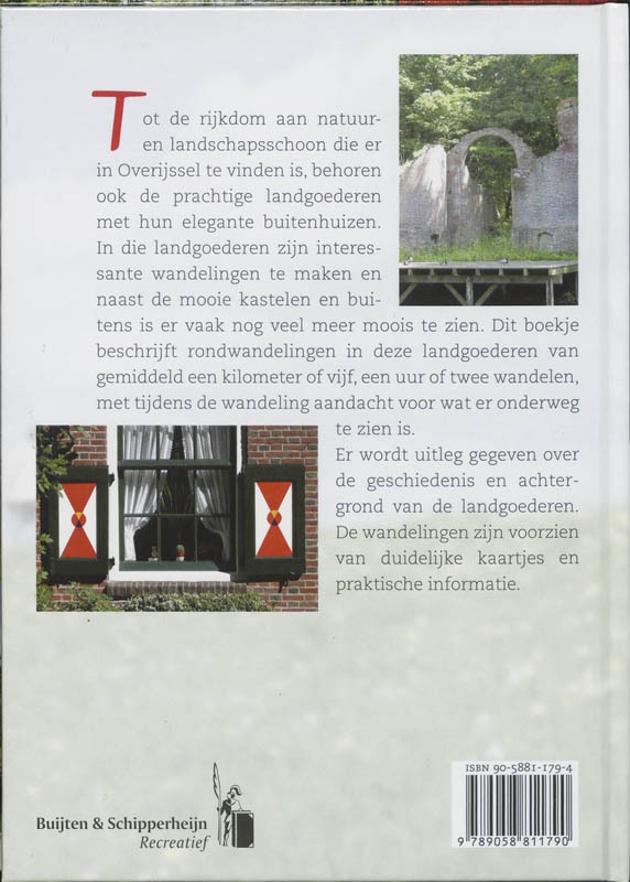 Productafbeelding: achterkant van Wandelen in Overijsselse Landgoederen