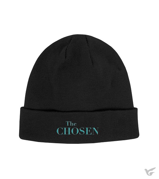 Productafbeelding: voorkant van The Chosen - Beanie muts (zwart)