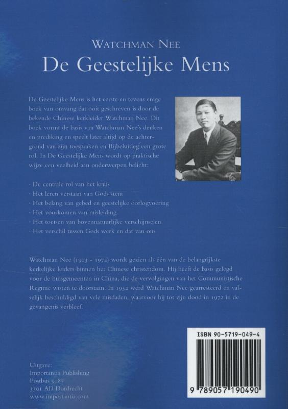 Productafbeelding: achterkant van De geestelijke mens