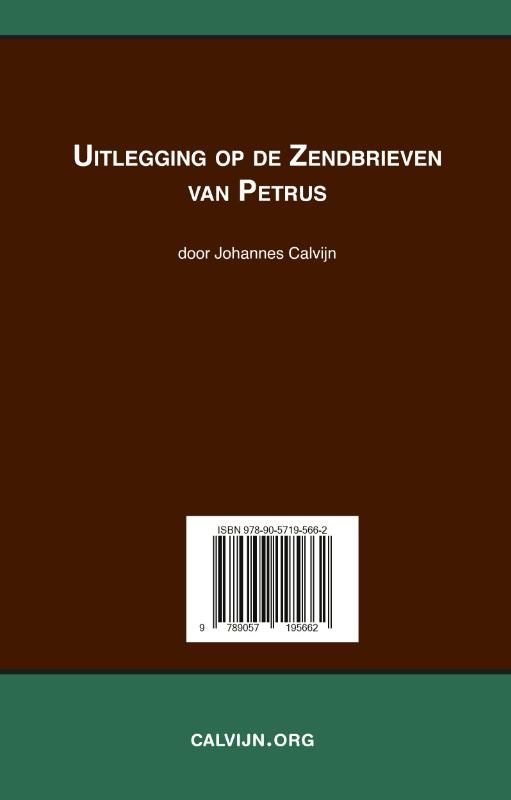 Productafbeelding: achterkant van Uitlegging op de Zendbrieven van Petrus