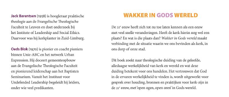 Productafbeelding: achterkant van Wakker in Gods wereld