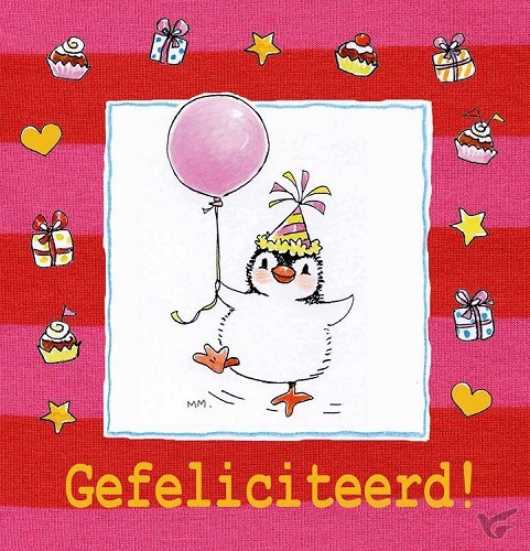 Productafbeelding: voorkant van Dubbele kaart 12x12 gefeliciteerd