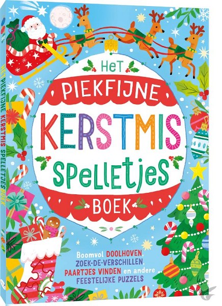 Productafbeelding: voorkant van Piekfijne kerstmis spelletjesboek