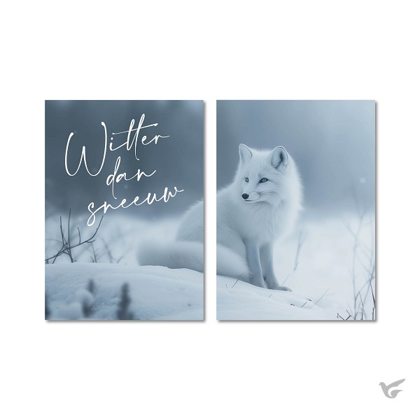 Productafbeelding: voorkant van Wandbord A3 Witter dan sneeuw