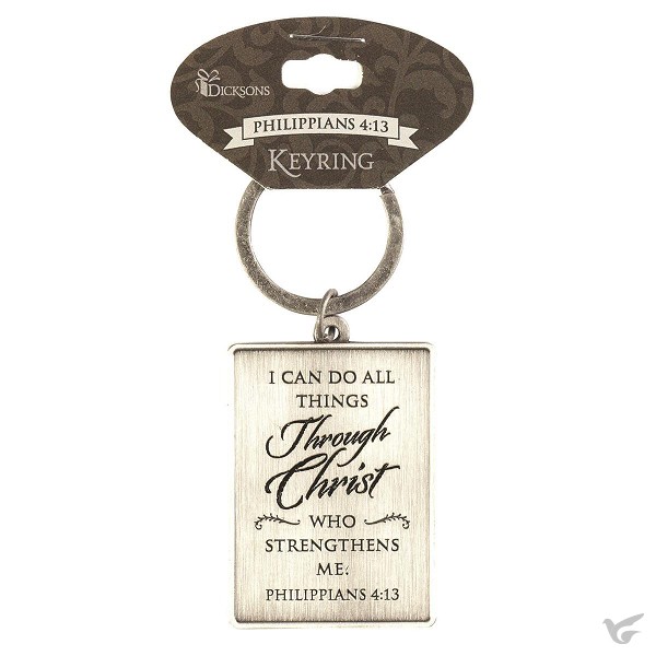 Productafbeelding: voorkant van Metal Keyring I can do all things