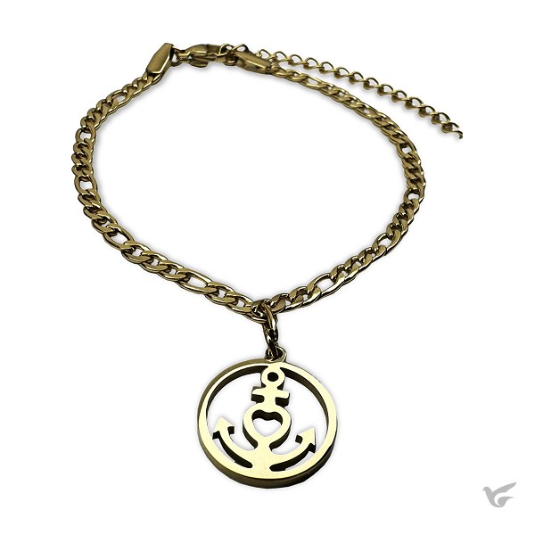 Productafbeelding: voorkant van Armband hanger geloof hoop liefde goud