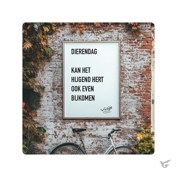 Productafbeelding: voorkant van Visje bordje Dierendag