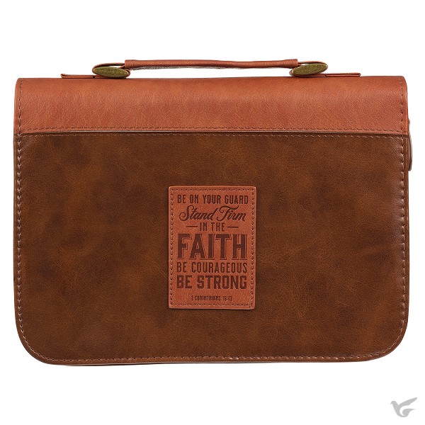 Productafbeelding: voorkant van Stand Firm Two-tone Brown Faux Leather C