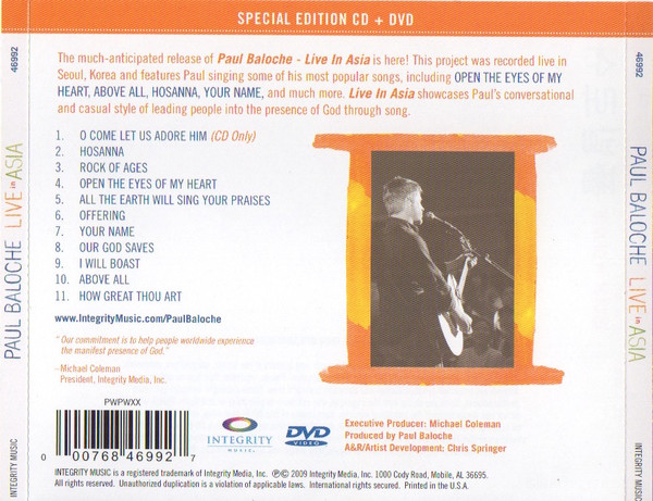 Productafbeelding: achterkant van Live in asia