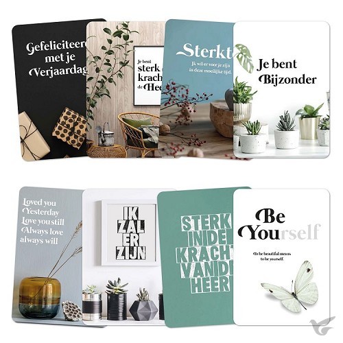 Productafbeelding: voorkant van 8 minikaartjes Puur serie 5