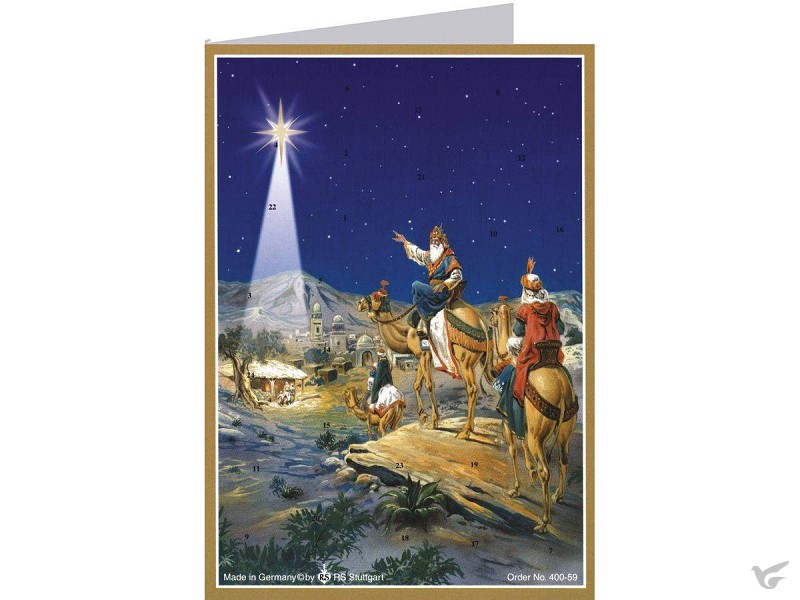 Productafbeelding: voorkant van Advents Card & Envelope 3 Kings