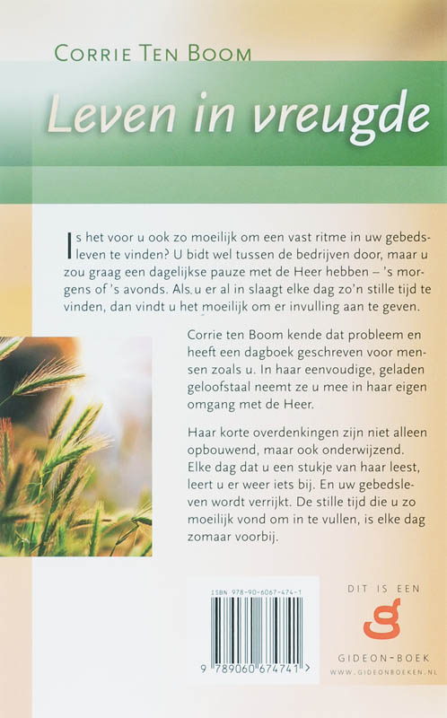 Productafbeelding: achterkant van Leven in vreugde