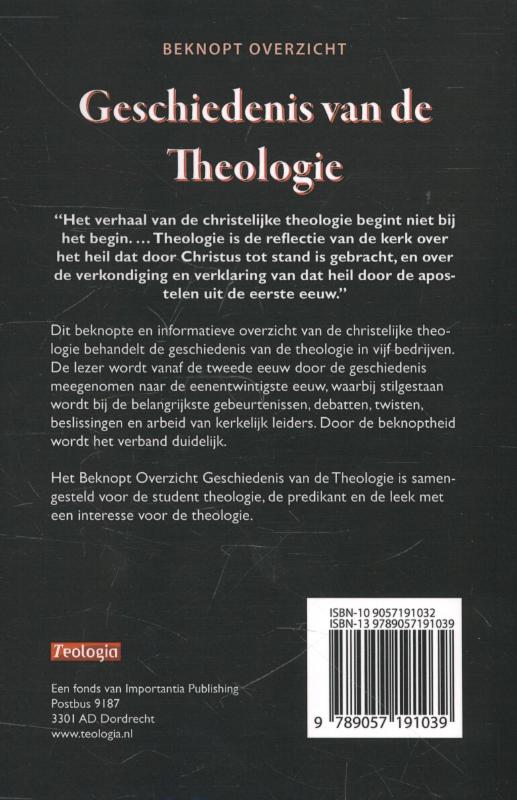 Productafbeelding: achterkant van Geschiedenis van de Theologie